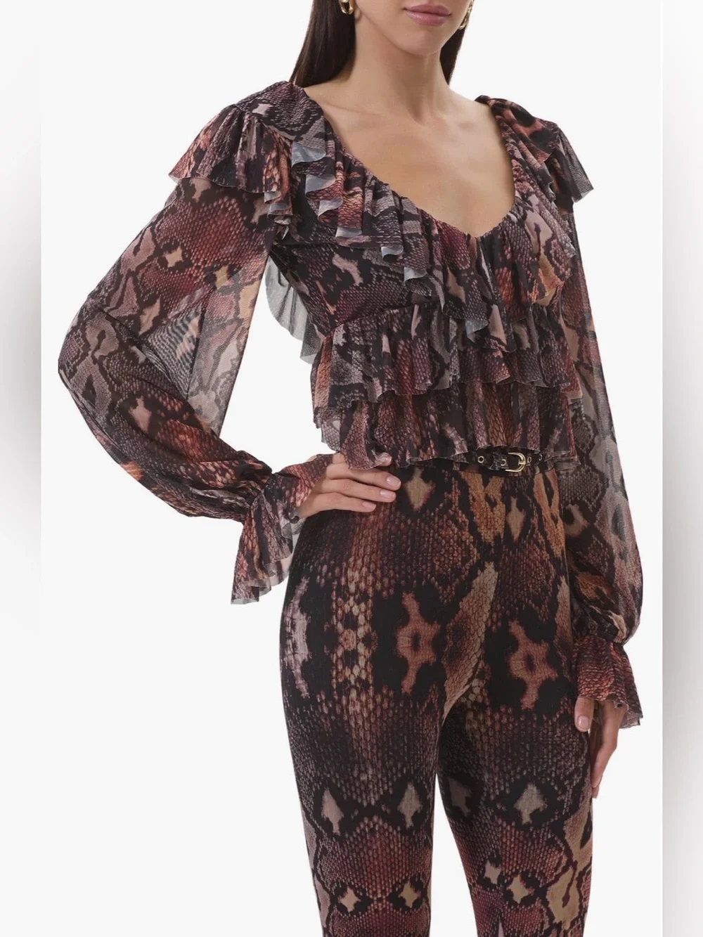 AFRM Addison Ruffle Blouse - Picture 2 of 4